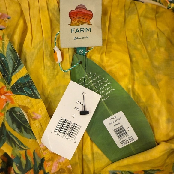 Farm Rio Yellow Biriba Mix Mini Dress - Picture 11 of 11